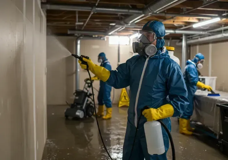 Basement Sanitization and Antimicrobial Treatment process in Forest Park, OH